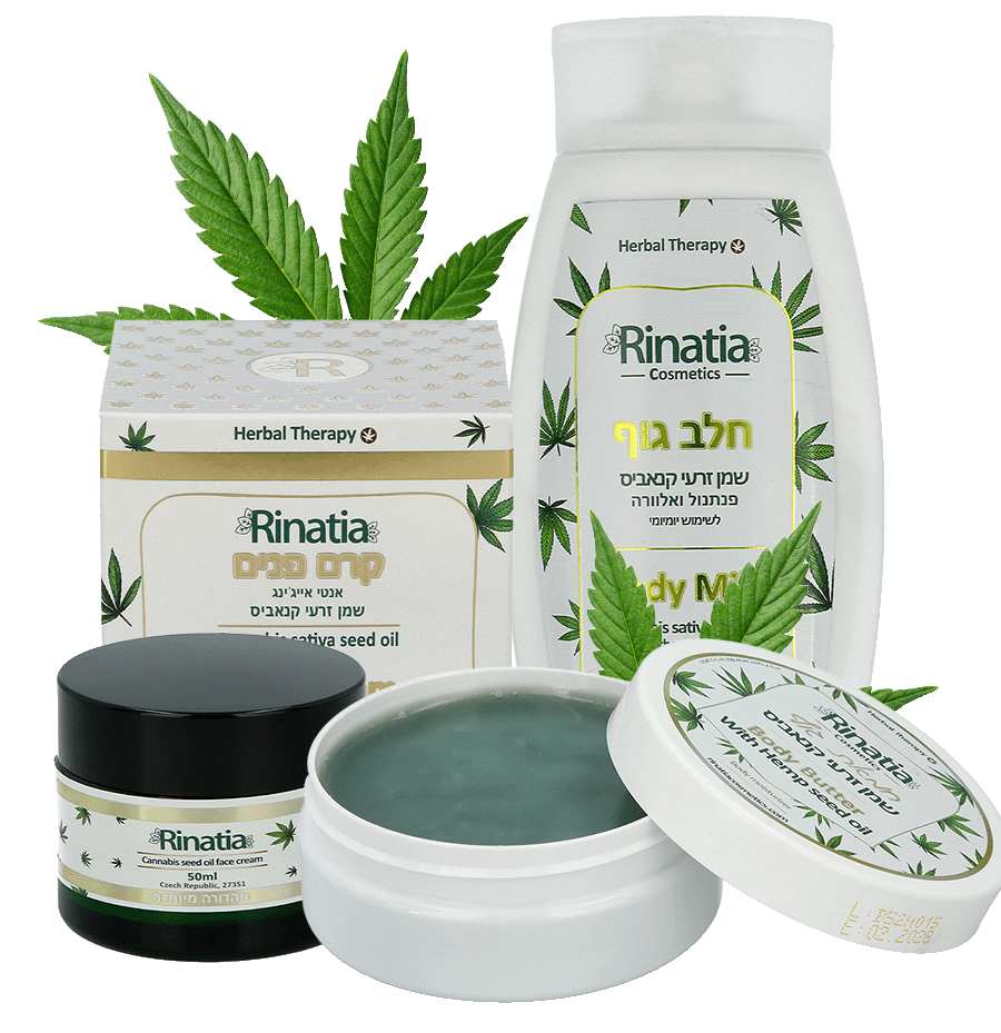 מוצרי הטיפוח של רינתיה משמן זרעי קנאביס - Rinatia Herbal Therapy